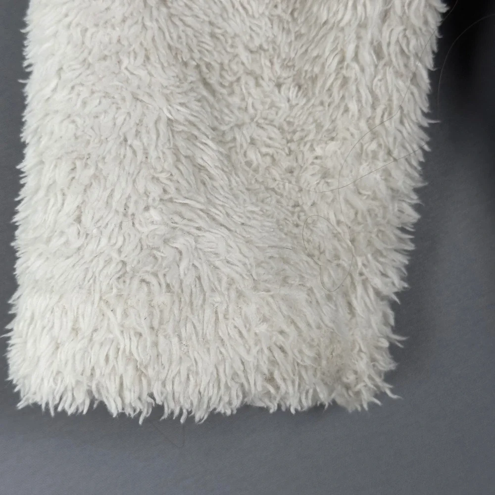 Patagonia Baby Hi‎ Loft Fleece Jacket 3T Hooded Bear Ears Cream Full Zip